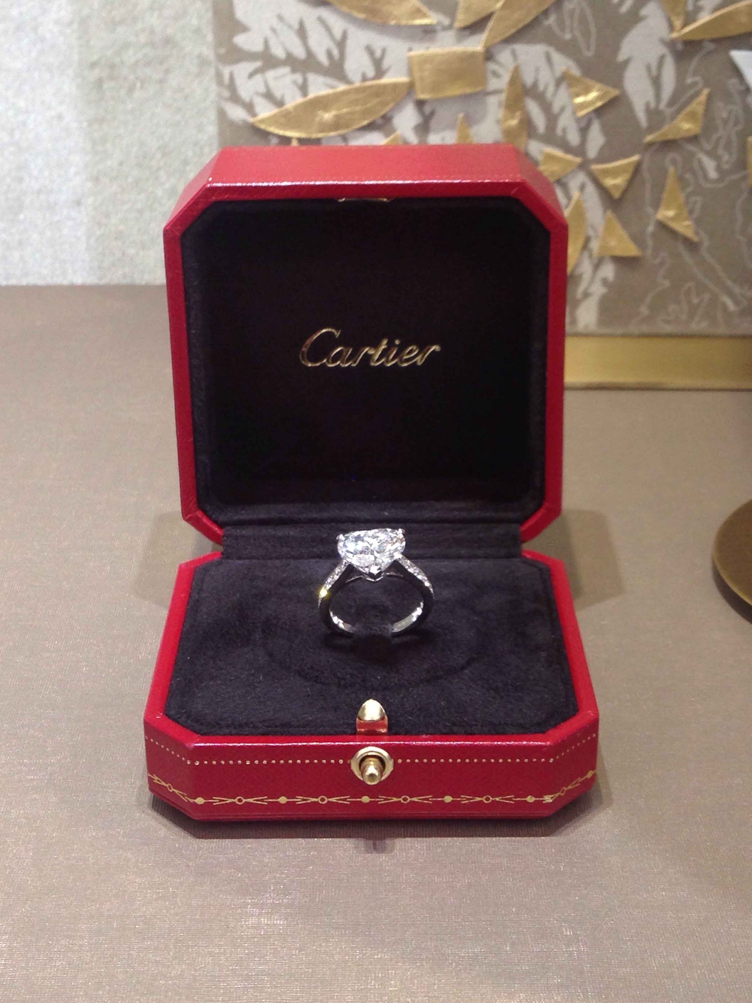 cartier heart shaped diamond ring